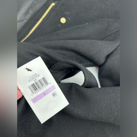 NWT Cole Haan Signature Slick Belted Long Coat Wool Blend Zip Snap Size 6 - Picture 16 of 16